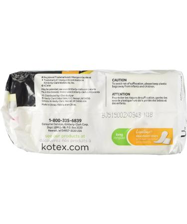 Kotex Natural Balance Long Absorbent Liners - 16 Count (Pack of 2) - Buy Online on GoSupps.com