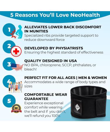 Plus Size Lower Back Brace 4XL | Lumbar Support Belt for Pain Relief | Under Clothes Back Support for Men & Women | Ideal for Big & Tall | Obese & Oversized Back Support 48-55 inch - Buy Online on GoSupps.com