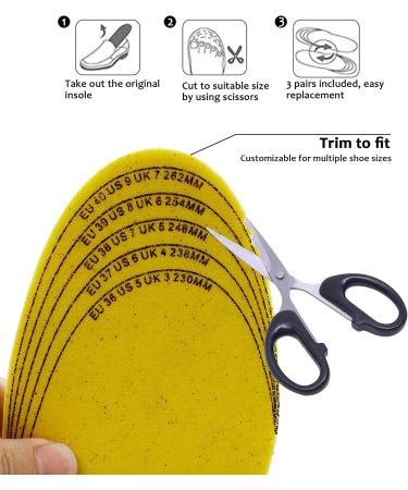 Riemot 3 Pairs Memory Foam Insoles for Women Size 5-10 - Super Soft Replacement Innersoles for Shoes - Comfort Cushioning Inserts in Navy Pink Beige - Buy Online on GoSupps.com