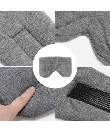 Modal Cotton Travel Sleep Mask Eye Mask with Longer Adjustable Strap for Women Men and Kids Fully Coverage with Earplugs Hanger and Travel Pouch Grey - Buy Online on GoSupps.com