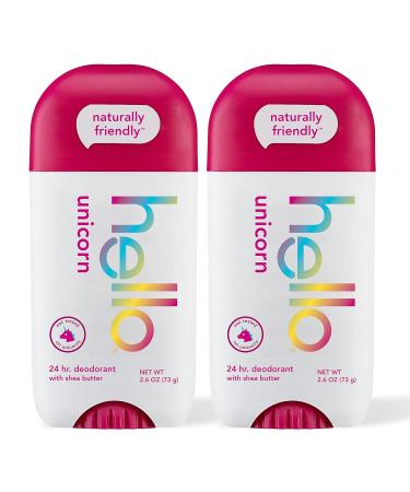 hello Unicorn Aluminum Free Deodorant for Women & Antiplaque Toothpaste Fluoride Free for Teeth Whitening with Natural Peppermint Flavor and Tea Tree Oil Peroxide Free Gluten Free Pack + Toothpaste Antiplaque Unicorn 2pk - Buy Online on GoSupps.com