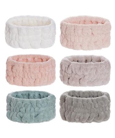 6 Pieces Spa Facial Headband Women Makeup Headband Girls Washing Face Headband Soft Microfiber Spa Hairband Wide Elastic Ladies Spa Hair Wraps Headbands for Washing Face Shower Makeup Bath Yoga(mixed)