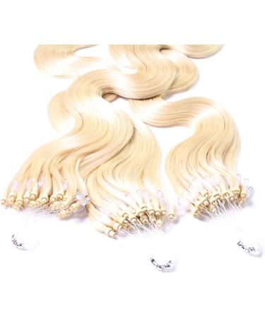 Hair2Heart Microring Extensions - Real Wavy Hair 100 Strands 60cm Light Blonde #60 - International Shipping Available - Buy Online on GoSupps.com