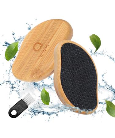Ambaa Nano Glass Foot File Highly Effective Callus Remover for Foot Spa & Home Salon Fine Foot File for Velvety Feet Foot Files for Hard Skin (Bamboo Black)