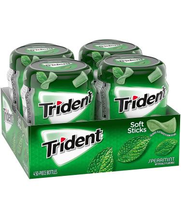 Trident Unwrapped Spearmint Sugar Free Gum  4 Bottles of 50 Pieces (200 Total Pieces) Spearmint 50 Count (Pack of 4) - Buy Online on GoSupps.com