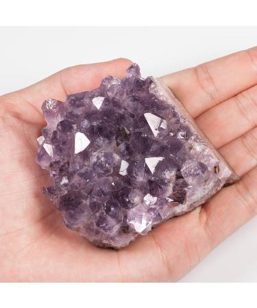 Nupuyai Natural Amethyst Druse Rough Stone - Irregular Crystal Cluster for Reiki Healing & Home Decoration | International Shipping Available - Buy Online on GoSupps.com