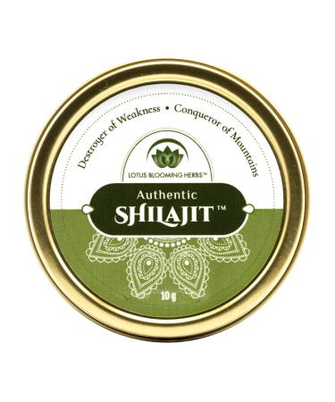 Lotus Blooming Herbs Authentic Shilajit - Genuine Himalayan Shilajit in its Natural Pure and Most Potent Resin Form (10 Grams 1-2 Month Supply) by Yoga Nutrition