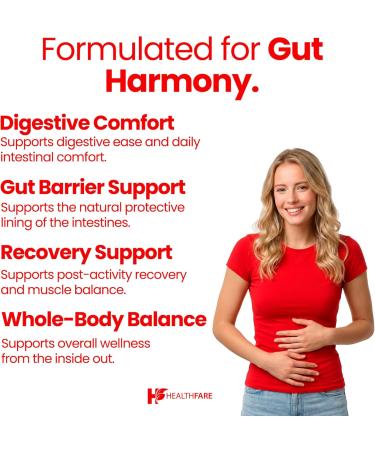 HealthFare L Glutamine 1000mg | 240 Vegan Capsules | Extra Strength Amino Acid Supplement | Supports Digestive Balance Nutrient Absorption & Muscle Recovery | Non-GMO Gluten-Free | Made in USA - Buy Online on GoSupps.com