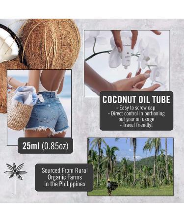 Kapuluan Organic Coconut Oil for Hair & Skin - Raw Extra Virgin, Pure Unrefined Cold Pressed Oil with MCTs - Ideal for Body & Haircare, Growth - Aceite de Coco Organico for Baby, Dogs, Pets - Travel Size - Buy Online on GoSupps.com