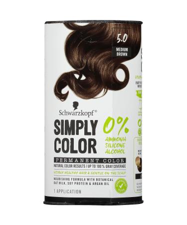 Schwarzkopf Simply Color Permanent Hair Color 5.0 Medium Brown - 1 Count - Buy Online on GoSupps.com