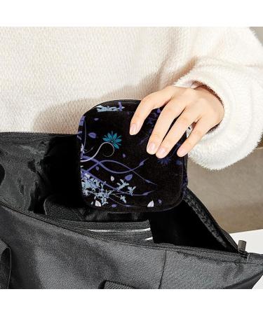 Cartoon Art Flower Pattern Period Bag | Sanitary Napkin Storage & Travel Makeup Pouch - Color2426 - Buy Online on GoSupps.com