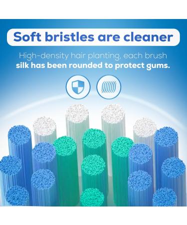 Replacement Toothbrush Heads Compatible with Oral-B Braun | Pack of 8 Precision Refills for Electric Brush Heads - Fits Oral-B 7000 Pro 1000 9600 500 3000 8000 Vitality Plus - Buy Online on GoSupps.com