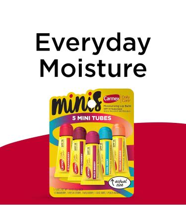 Carmex Daily Care Minis Lip Balm Pack - SPF 15, Variety of Flavors, 0.18 oz Tubes, 5 Count x 3 Packs - Buy Online on GoSupps.com