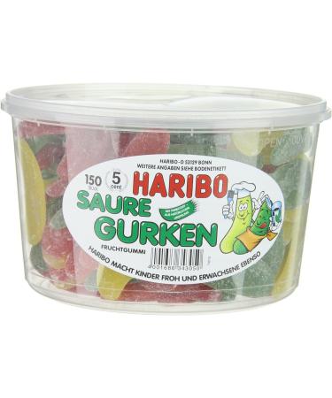 Haribo Sour Cucumbers/Saure Gurken 1350g Tub - Buy Online on GoSupps.com