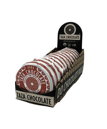 Taza Chocolate Organic Mexicano Disc 40% Dark Chocolate, Salted Almond, 2.7 Ounce (12 Count), Vegan Salted Almond 2.7 Ounce (Pack of 12)