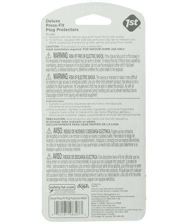 Safety 1st Deluxe Press Fit Outlet Plugs  8 Count 8 Count (Pack of 1) - Buy Online on GoSupps.com