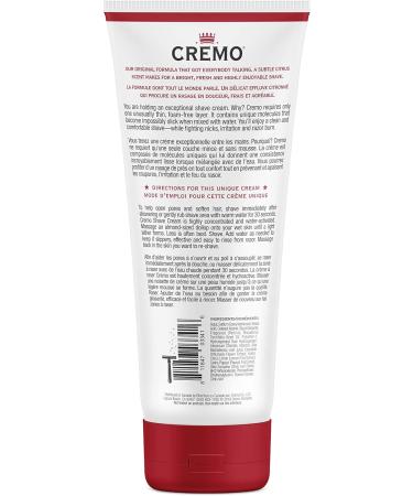 Cremo Original Shave Cream Smooth Shaving Cream Fights Razor Burn Nicks and Cuts 6 Fl Oz - Buy Online on GoSupps.com