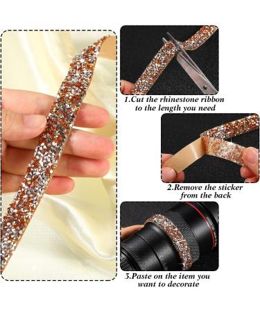 5 Rolls Crystal Rhinestone Ribbon - Self-Adhesive Bling Ribbon for DIY Crafts & Party Decor - Mixed Colors Basic Style - Buy Online on GoSupps.com