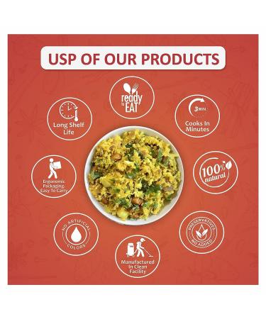 EATSUMORE Indian Breakfast Poha Delight 7.40 Oz (Pack of 3) | No Preservatives | Easy to Cook | Vegan | Microwavable | Instant Mix - Buy Online on GoSupps.com