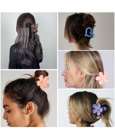 6 PCS Flower Hair Claw Clips - Non-Slip Matte Butterfly Hair Clips for Women and Girls - Strong Hold Hair Accessories for Thin/Medium/Thick Hair - Buy Online on GoSupps.com