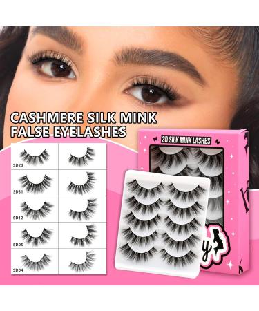 Buy Premium Synthetic Lashes | Natural Look Vegan Silk Mink False Eyelashes SD05 | International Shipping Available - Buy Online on GoSupps.com