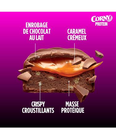 Corny Protein Soft - Milk Chocolate and Caramel Protein Bars 30% Protein 0% Added Sugars Pack of 12x45g Ta - Buy Online on GoSupps.com