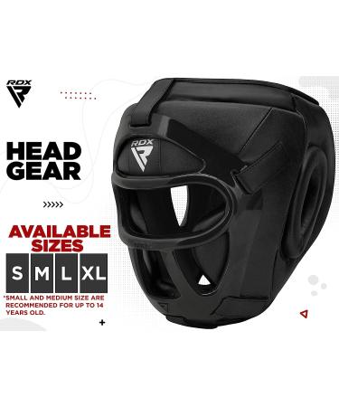 RDX Boxing Headgear with Removable Face Grill | Sparring MMA Muay Thai Gear | Black Large - Buy Online on GoSupps.com