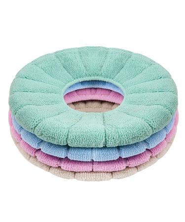 Zhi Kexin 4pcs Bathroom Soft Toilet Seat Cover Pads, Thicker Warmer Washable,Stretchable,Easy Installation Cushion Lid Covers(Grey,Green,Pink,Blue)