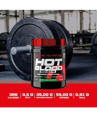 Scitec Nutrition Hot Blood No-Stim Pre-Workout | Stimulant-Free Creatine & Neurotropics | 375g Tropical Punch - International Shipping Available - Buy Online on GoSupps.com