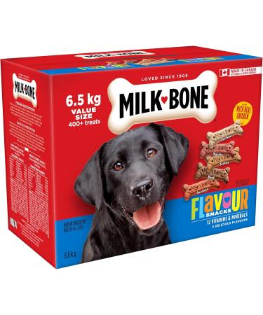Milk-Bone Flavour Snacks Dog Biscuits + Milk-Bone Brushing Chews Dental Treats for Large Dogs Medium dog 6.5Kg+Chews Dental Treats - Buy Online on GoSupps.com