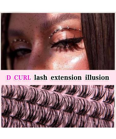 120Pcs DIY Natural Look Wispy Cluster Lash Extensions - 8-16MM D Curl Individual Lashes for Home Use - Reusable Individuals (Pretty) - Buy Online on GoSupps.com