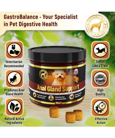Buy GastroBalance Healthy Anal Glands Dog Chews - 60 Natural Chicken Flavor Soft Snacks for Optimal Health - Buy Online on GoSupps.com