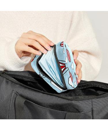 Anna Cowper Hot Air Balloon Print Sanitary Napkin Storage Bag - Multi-colored Feminine Menstrual Cup Pouch for Periods - Portable and Stylish Women's Tampon Holder - Buy Online on GoSupps.com