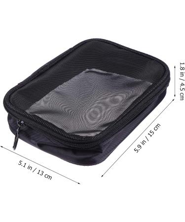 Beaupretty 6 StK Small Mesh Make-Up Bag - Portable Cosmetic Storage with Zip Pocket - Set of 3 Black - Perfect for International Shipping - Buy Online on GoSupps.com