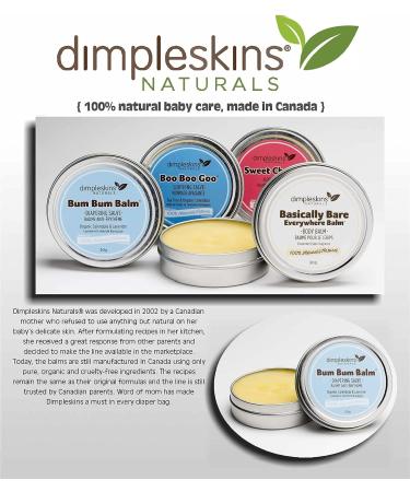 Bum Bum Balm 85g - All Natural Diapering Salve - Large Size | Dimpleskins Naturals - Buy Online on GoSupps.com
