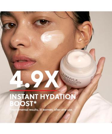 Hanyul Red Rice Hydrating Cream with Fermented Rice Extract Collagen | Korean Vegan Ceramide Moisturizer for Deep Hydration Radiant Skin Glow Firming & Barrier Support 1.86 fl. oz. Light Floral - Buy Online on GoSupps.com