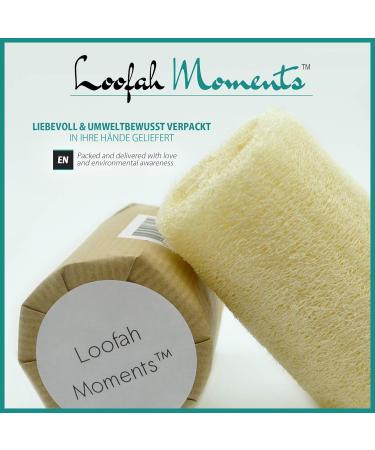 Buy Natural Loofah Sponge | Vegan & Plastic-Free Shower Scrub | Loofah Moments 22 cm - Buy Online on GoSupps.com