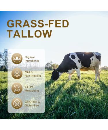 OAKSII Beef Tallow for Skin 2.5oz 1Pack Tallow Face Moisturizer Beef Tallow Balm with Raw Honey Moisturizing Cream for Body Lotion SkinCare - Buy Online on GoSupps.com