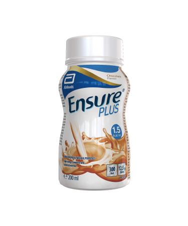 Ensure Plus milkshake style nutritional supplement drink chocolate flavour contains protein vitamins and minerals 24 x 200ml Chocolate 200 ml (Pack of 24) - Buy Online on GoSupps.com