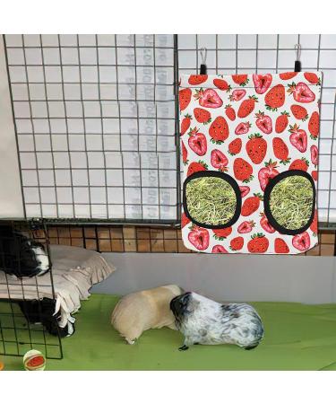 2 PCS Rabbit Hay Feeder Hanging Hay Feeding Bag Hay Feeder Guinea Pig Small Animal Feeder Storage Racks with 2 Holes Rabbit Hay Bags Pet Food Bags for Bunny Chinchilla Hamster - Buy Online on GoSupps.com