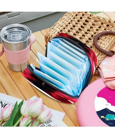 Stylish Period Bag Sanitary Napkin & Tampon Storage Holder Compact 4.7x6.6x6.6 in Ideal for Wallet | International Shipping Available - Buy Online on GoSupps.com