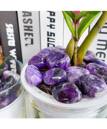 Buy Xiannvxi Amethyst Drum Stones - Large Gemstone Hand Flatterers | Premium Quality Mountain Crystals for Healing & Decor - International Shipping Available - Buy Online on GoSupps.com