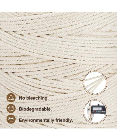 4mm x 328yd Beige Macrame Cord | 100% Natural Cotton Rope for DIY Crafts & Plant Hangers - Buy Online on GoSupps.com