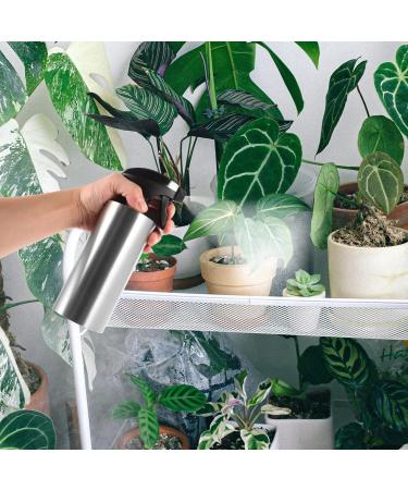 Stainless Steel Mist Spray Bottle - Refillable Continuous Sprayer for Plants Hair Styling & Skin Care - 550ML - Buy Online on GoSupps.com