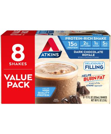 Atkins Gluten Free Protein-Rich Shake - Dark Chocolate - 8 Count