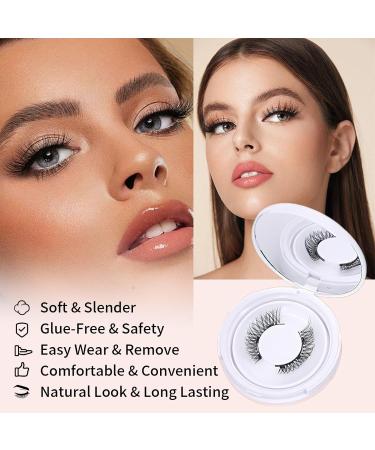 LFCFBH 2 Pairs No Glue Magnetic Eyelashes without Eyeliner Reusable Magnetic Eyelashes Natural Look with Applicator - Buy Online on GoSupps.com