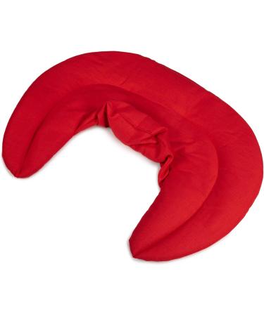 Cherry Red Neck Pillow with Stand-Up Collar | Heat Pad & Spelt Grain Support for Neck & Shoulders - International Shipping - Buy Online on GoSupps.com