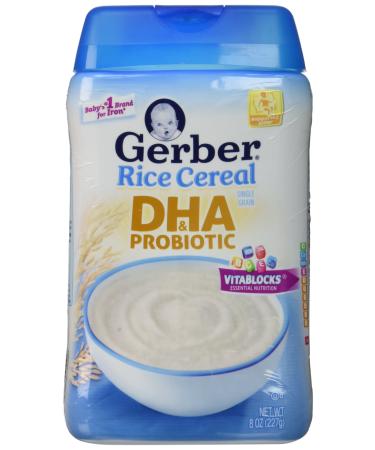 Gerber DHA & Probiotic Single Grain Rice Cereal 8 oz (227 g)