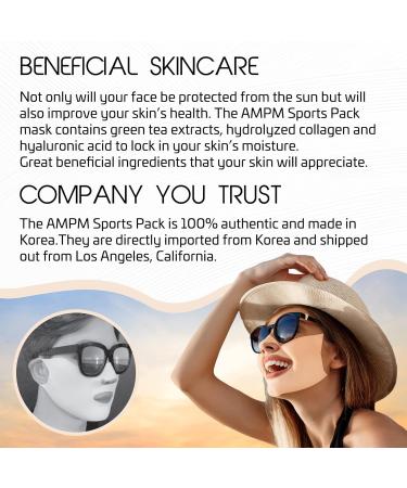 AMPM Sports Pack Cooling Mask - 2 Pack, Stay Cool Outdoors, Skincare Ingredients, 24 Hours Cooling - Large - Buy Online on GoSupps.com