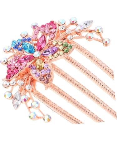 Healeved Rhinestone Hair Accessories Hairpin Hair Insert Comb Bride Hair Comb Rhinestone Hair Comb Women Headdress Hair Accessories for Women Hair Comb Clips Rhinestone Flower Hair Comb - Buy Online on GoSupps.com